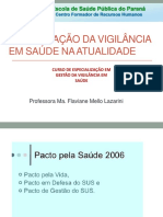 Organização e financiamento da vigilância em saúde