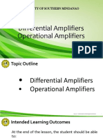 Differential Amplifiers Operational Amplifiers: University of Southern Mindanao