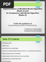 Implementation of Modified Booth Algorithm (Radix 4) and Its Comparison With Booth Algorithm (Radix-2)