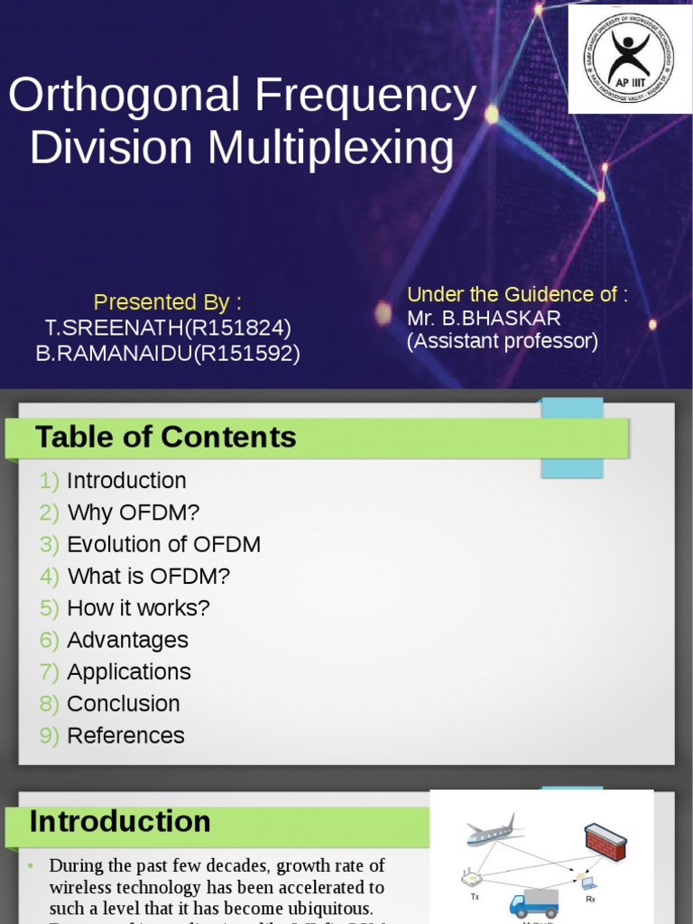 Overview of Orthogonal Frequency Division Multiplexing | PDF ...