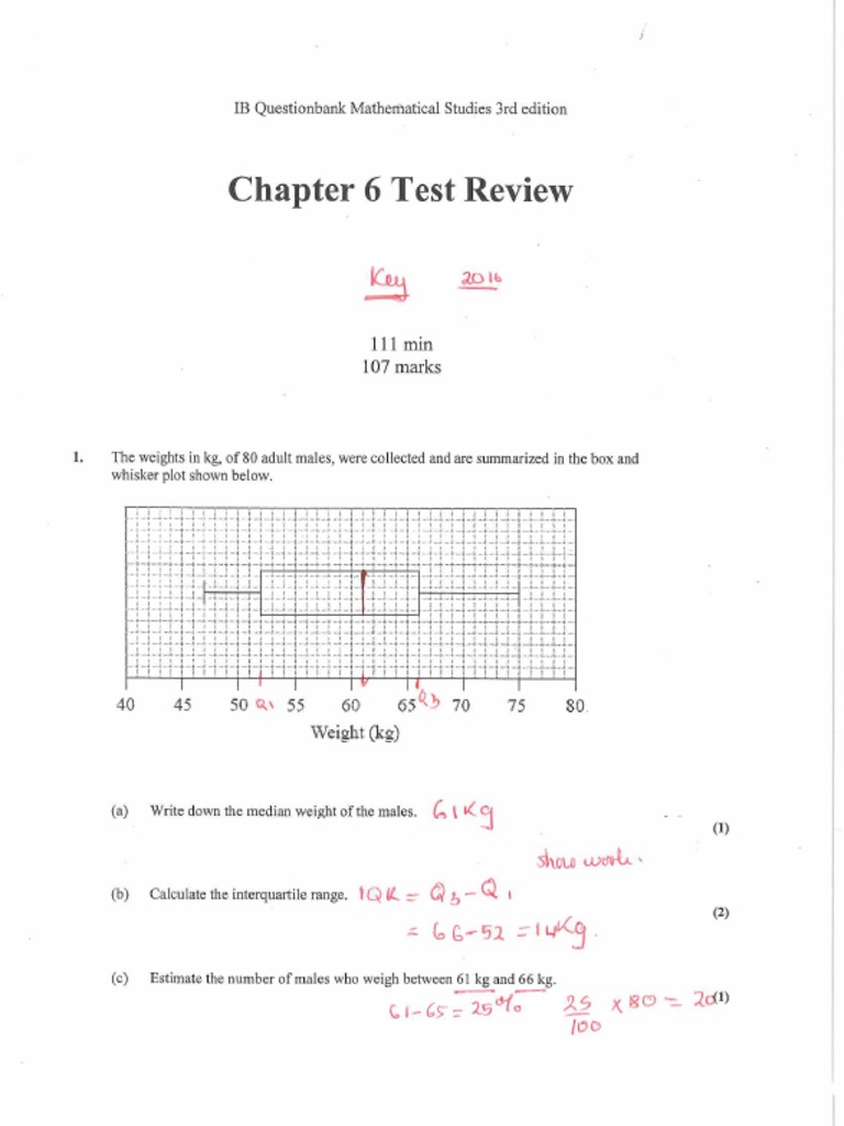 Chapter 6 Test Review Key 2016 | PDF