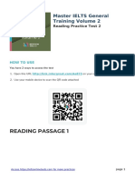 Reading Passage 1: Master IELTS General Training Volume 2