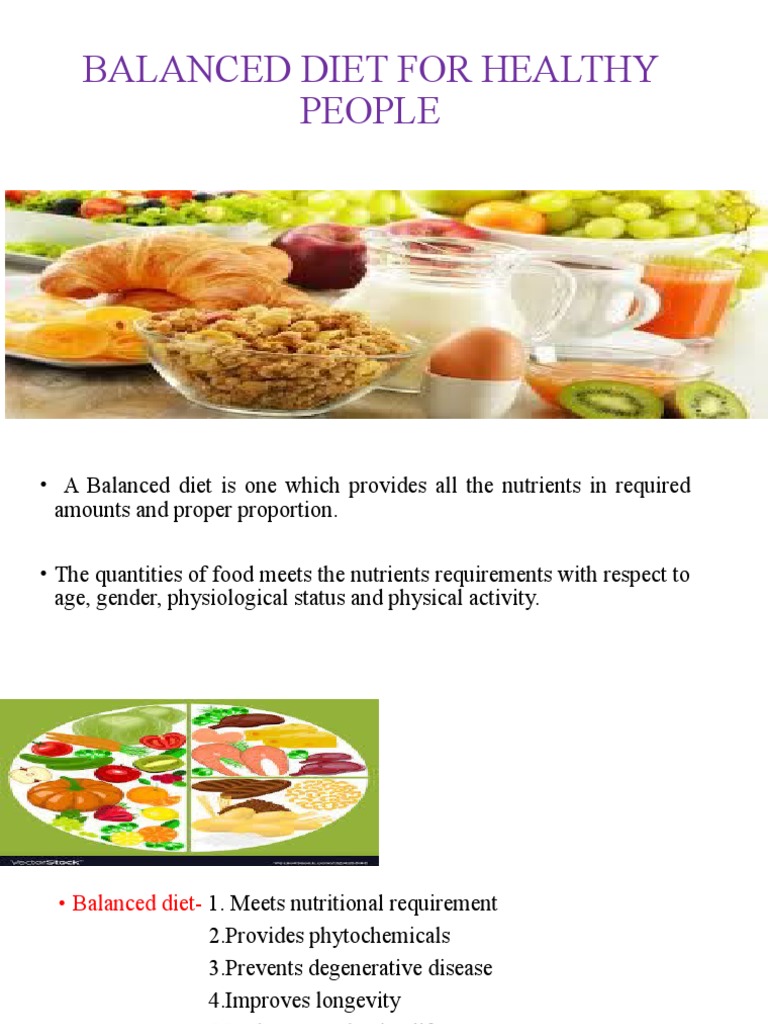 Balance Diet For Healthy People | PDF | Foods | Vegetables