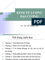 Kinh Tế Lƣợng Đại Cƣơng: Gv: TS. Đỗ Thanh Thư