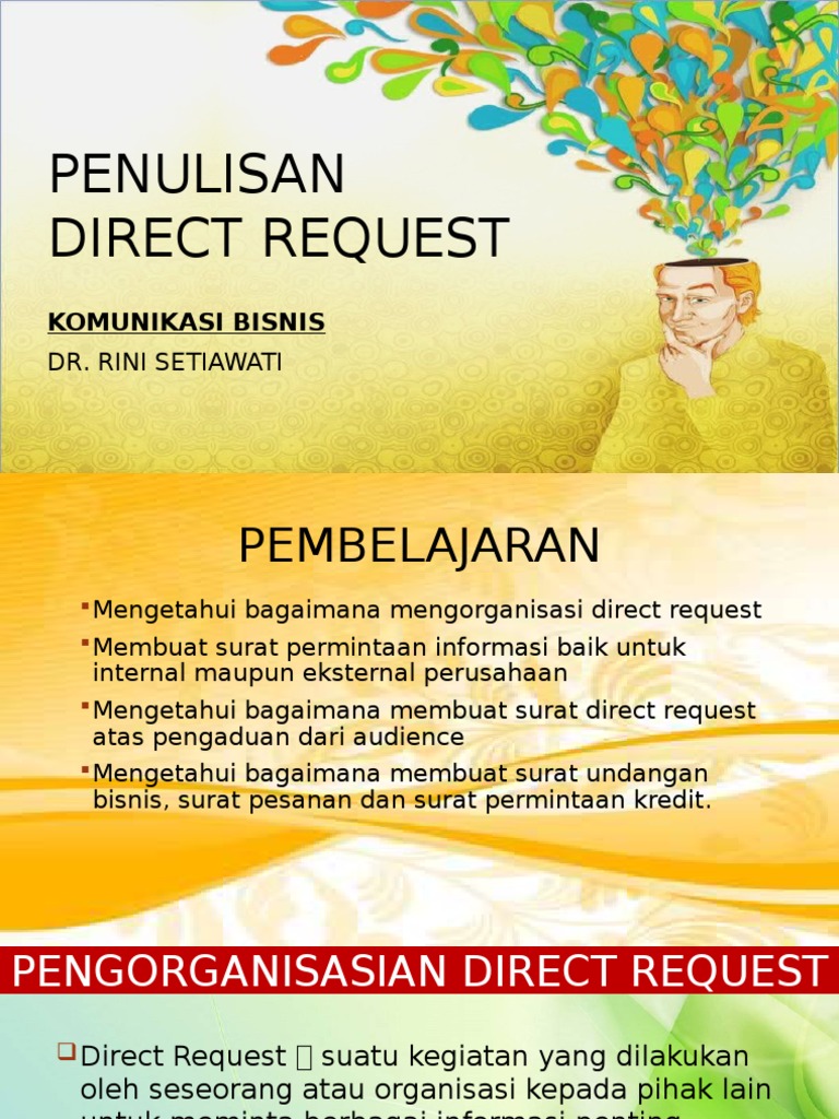 Penulisan Surat Direct Request Bisnis | PDF