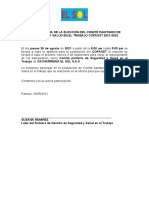 Elecciones COPASST Cacharrería El Sol 2021-2023