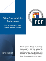 Ética General de Las Profesiones: Juan de Peña (2017-0480) Samuel Peña (2017-0570)