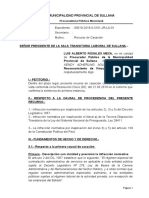 Recurso de casación contra sentencia que confirma reconocimiento de vínculo laboral de obrero municipal