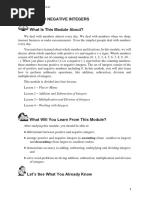 Positive and Negative Integers PDF