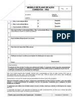 Plano de ação corretiva modelo