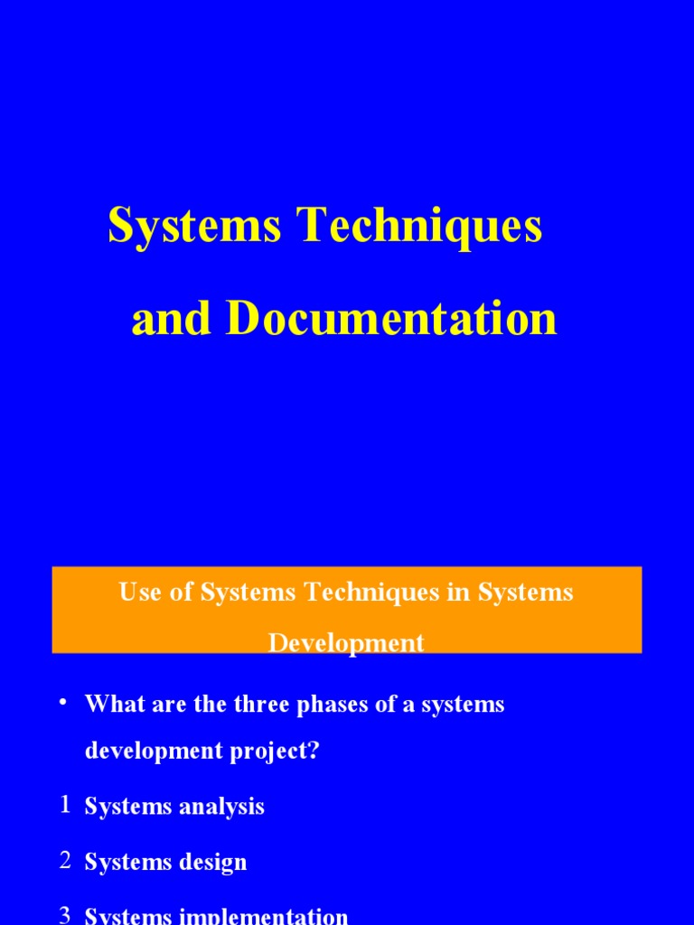 Systems Techniques and Documentation | PDF | Payroll | Computer Data ...
