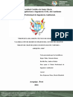 Universidad Católica de Santa María Facultad de Arquitectura e Ingeniería Civil y Del Ambiente Escuela Profesional de Ingeniería Ambiental