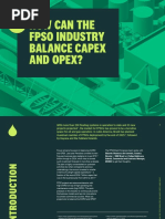 How Can The Fpso Industry Balance Capex and Opex