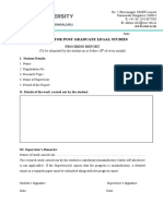 Dissertation Progress Report Format 2021-22