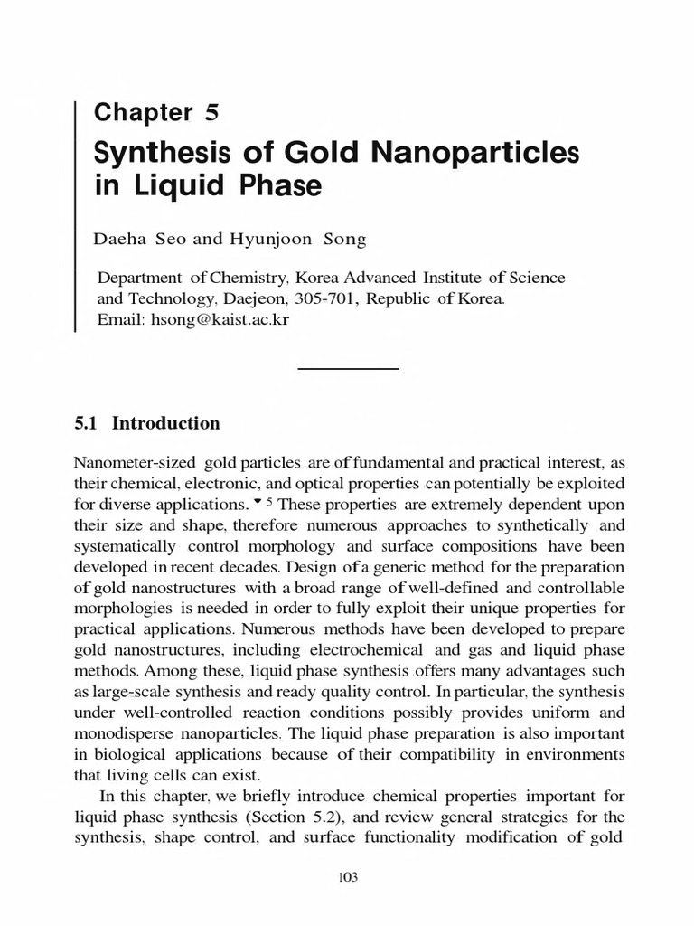 Gold Nanoparticles For Physics, Chemistry and Biology 2012 | PDF ...