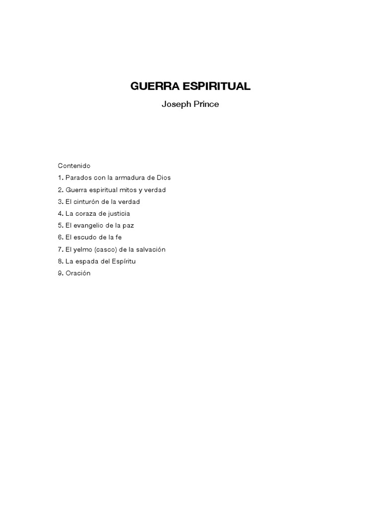 Armadura de Dios en la Guerra Espiritual | PDF | Jacob | Cristo (título)