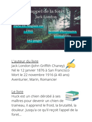 Fiche de Lecture - L'appel de La Forêt - Devoir 6ème