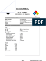 Ficha Tecnica Hidroxido de Calcio 71-99 Nein Danielito