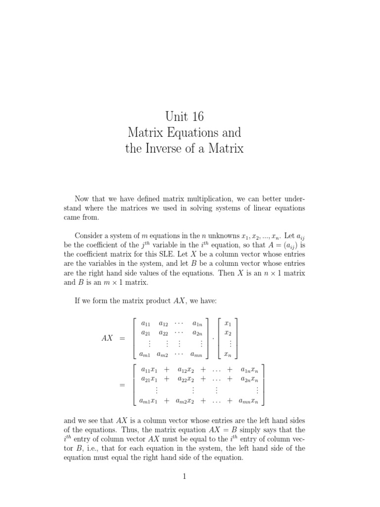 Inverse of Matrix | PDF | Matrix (Mathematics) | Mathematical Concepts
