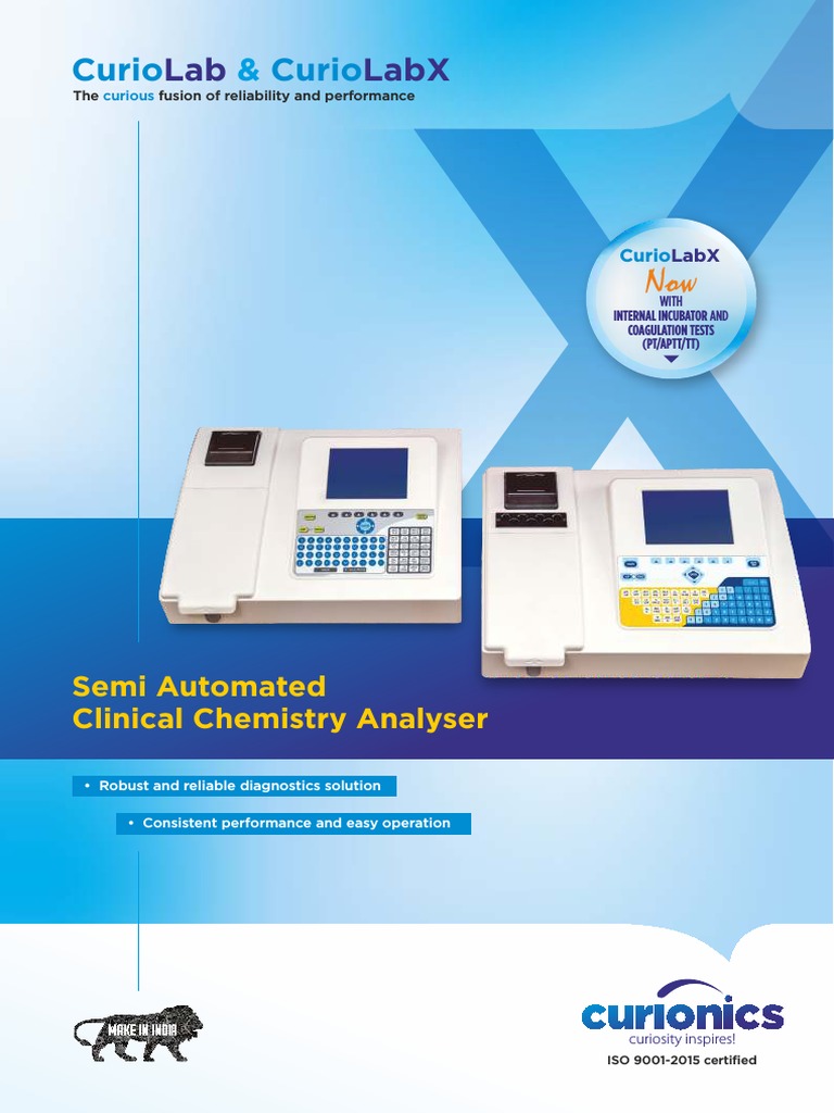 CurioLab: Advanced Clinical Analyzer | PDF | Assay | Reliability ...