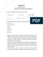 Resolução de equações diferenciais de 1a ordem