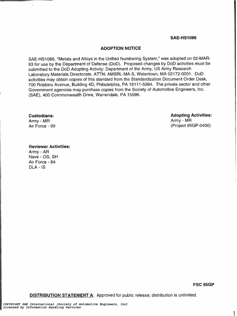 Metals & Alloys in The Unified Numbering System 8th Ed. 1999 PDF