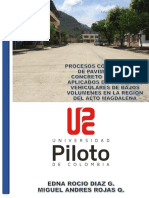 Procesos Constructivos de Pavimentos de Concreto Hidráulico Aplicados en Tránsitos Vehiculares de Bajos Volumenes en La R - 1