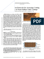 A Review of Test Protocols For Assessing Coating Performance of Water Ballast Tank Coatings