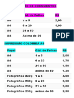 Digitalização e impressão de documentos