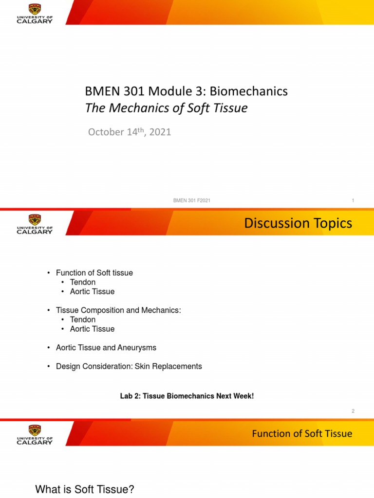 Biomechanics of Soft Tissue Mechanics | PDF | Soft Tissue | Tendon