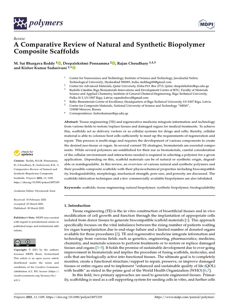 Polymers: A Comparative Review of Natural and Synthetic Biopolymer ...