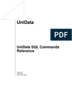 Unidata: Unidata SQL Commands Reference