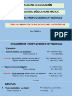 Negación de proposiciones categóricas en lógica matemática