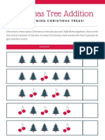 Red Christmas Math Games Worksheet