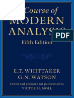 E. T. Whittaker, G. N. Watson - A Course of Modern Analysis-Cambridge University Press (2021)