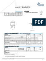 P-Channel 30 V (D-S) Mosfet: Features Product Summary