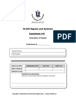 EL220 Signals and Systems: Experiment # 03