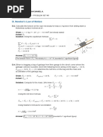 D. Newton's Law of Motion: (Not Directly Stated)