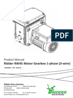 Ridder RW45 Motor Gearbox 1-Phase (3-Wire) : Product Manual