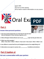 Oral Exam 1