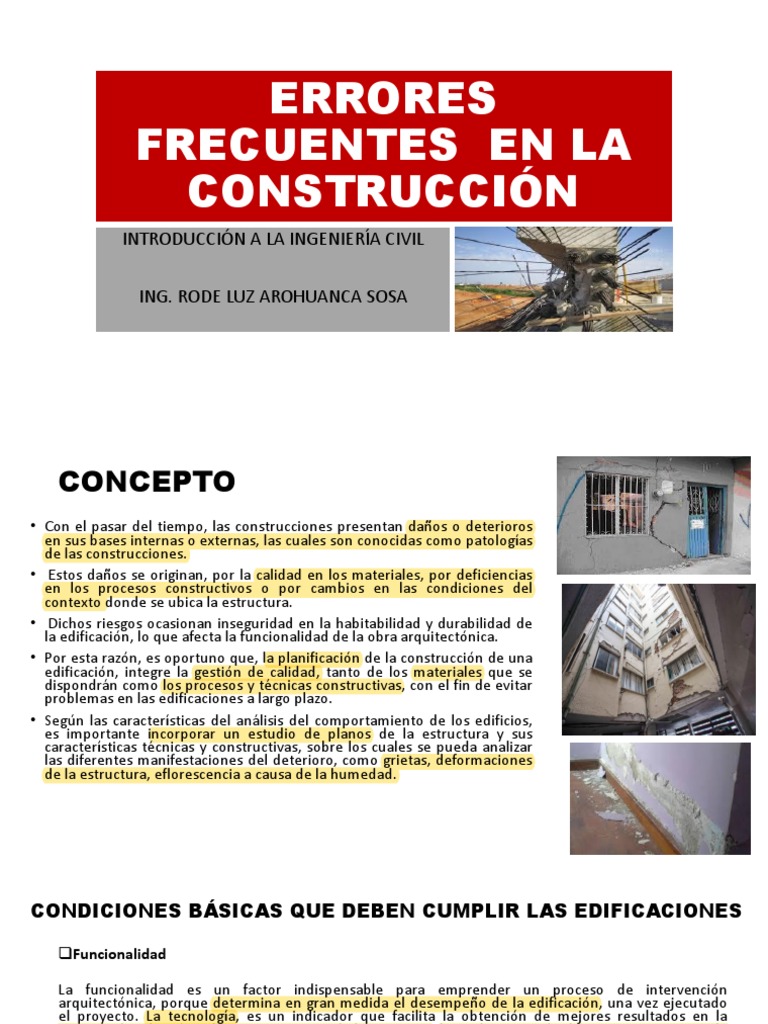 Errores Comunes en Construcción | PDF | Planificación | Diseño
