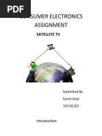 Consumer Electronics Assignment: Satellite TV