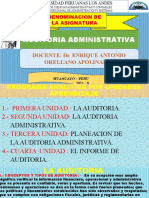 Semana 01 de La Asignatura de Auditoria Administrativa 2021-Ii