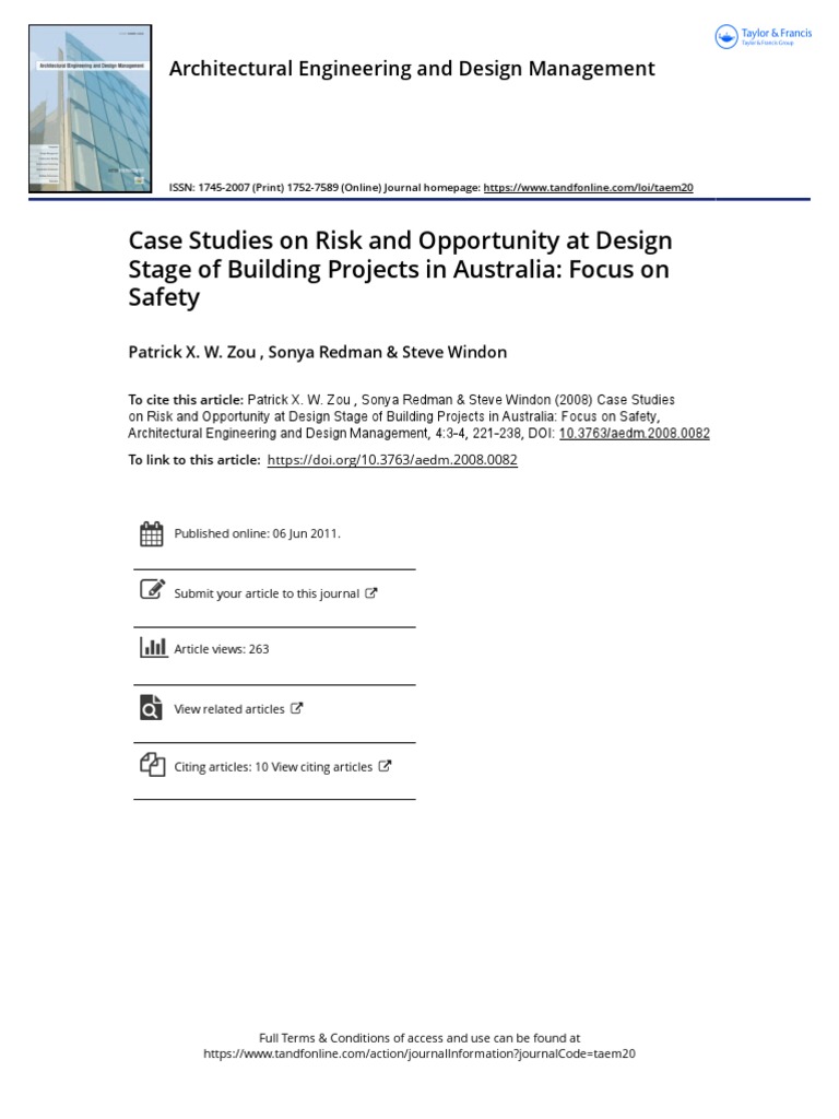 Riscos - Case Studies On Risk and Opportunity at Design Stage of ...