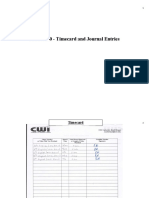 Teaching Field Experience - Educ 280 - Signature Assignment - Timecard and Journal Entries