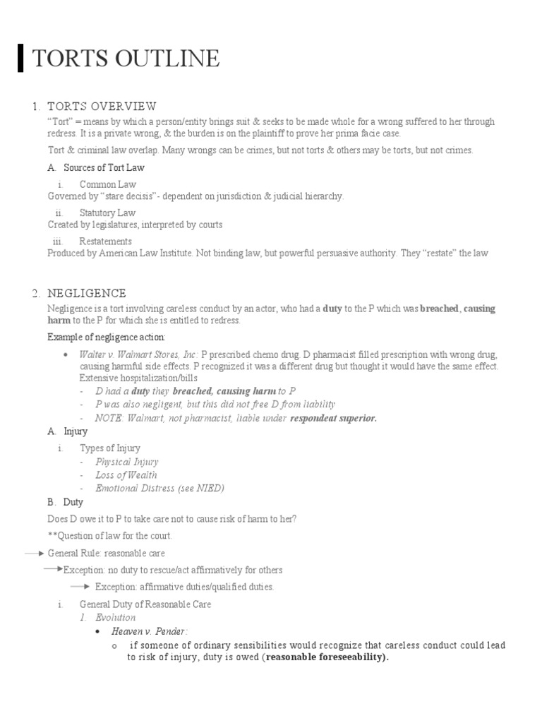 Torts: Quickstudy Laminated Reference Guide (Other)