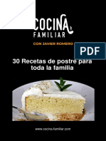 30 Recetas de Postre para Toda La Familia