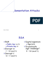 RSA Implementation Attacks