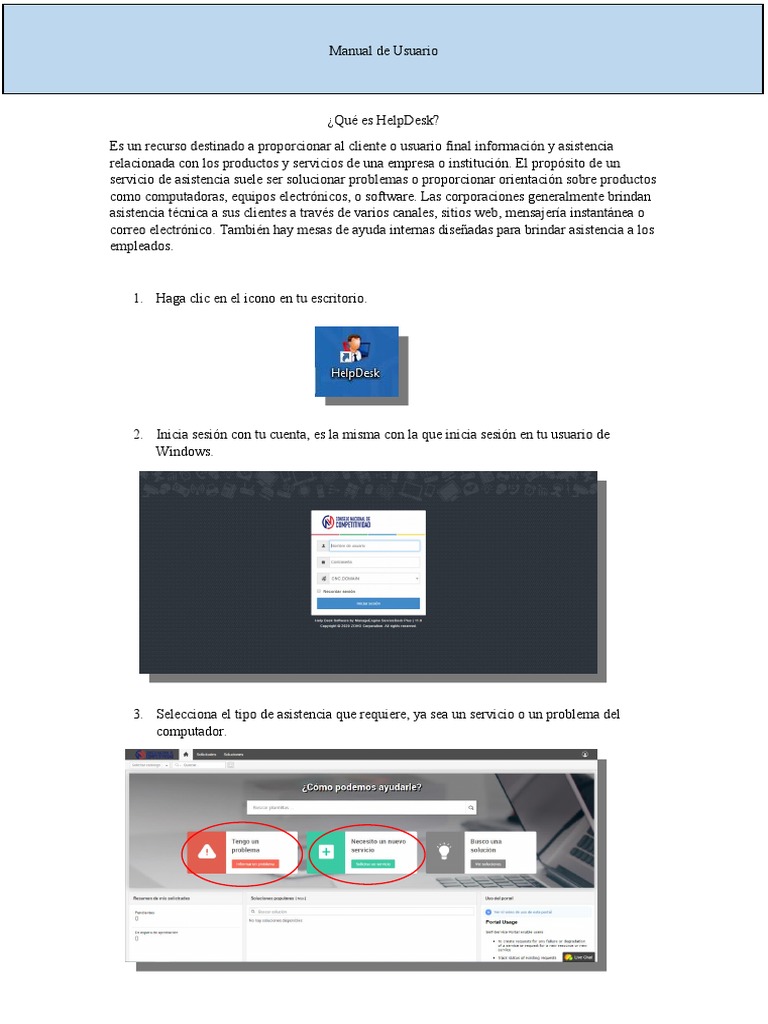 Guía de Uso del HelpDesk | PDF | Negocios