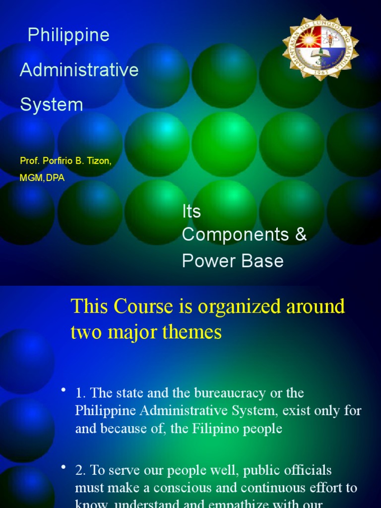 Philippine Administrative System: Its Components & Power Base | PDF ...